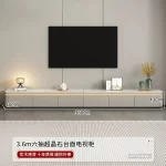 Light luxury solid wood paint TV cabinet 120cm 130cm 140cm coffee table 200cm 260cm 300cm 360cm tv stand living room furniture - Image 12
