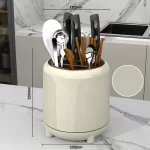 Rotating Knife Holder Kitchen Storage Rack Spoon Fork Knief Chopsticks Drain Rack Kitchen Accessories Organizer for Cutlery - Image 7