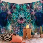 Indian Mandala Wall Hanging Tapestry Psychedelic Bohemian Home Decoration Aesthetic Living Room Background Cloth Beach Yoga Mat - Image 10