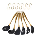 1-7PCS Silicone Head Kitchenware Stainless Steel Handle Soup Ladle Colander Cooking Set Turner Serving Spoon Kitchen Tool - Image 19