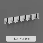Foldable Coat Rack Wall Hanger Shelves Steel Shelf Behind Door Hooks Clothes Organizer Towel Rack Key Storage Bathroom Furniture - Image 11