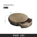 Designer Stainless Coffee Tables European Luxury Round Tea Table Living Room Furniture Italian Tempered Glass Furniture Home - Image 9