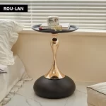 Small Pretty Waist Side Table Sofa Coffee Table Disc Coffee Table Small Side Table Bedside Corner Table - Image 3