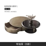 Designer Stainless Coffee Tables European Luxury Round Tea Table Living Room Furniture Italian Tempered Glass Furniture Home - Image 19