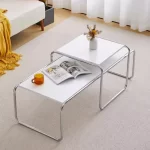 Stainless Steel Simplicity Coffee Table Modern Design Metal Unique Coffee Table Advanced Sense Nordic Mesa Centro Home Furniture - Image 2