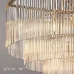 Nordic Luxury Glass Bar Big Ceiling Chandeliers Home Decoration Large Hanging Lamps for Living Room Hotel Lustre Gold - Image 6