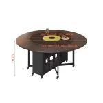 Round Simple Desk Classic European Elegant Cozy Dining Table Italian Design Tavolo Di Pranzo Allungabile Dining Room Furniture - Image 2