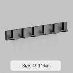 Foldable Coat Rack Wall Hanger Shelves Steel Shelf Behind Door Hooks Clothes Organizer Towel Rack Key Storage Bathroom Furniture - Image 7