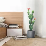 70CM Artificial Plants Cactus Flowering Succulents Fake Tropical Green Aloe Vera Indoor Home Living Room House Decor Accessori - Image 3