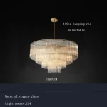 Nordic Luxury Glass Bar Big Ceiling Chandeliers Home Decoration Large Hanging Lamps for Living Room Hotel Lustre Gold - Image 9
