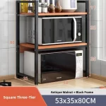 Kitchen Storage Rack Countertop Spice Oven Microwave Shelf Desktop Organizer Accessories European Style 3 Layers No Drilling - Image 8