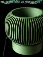 Modern Minimalist 3D Printed Plant Pot – Biodegradable Flower Planter for Home Decor, Eco-Friendly Sustainable Gift (Yuso) - Image 2