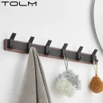 Walnut Coat Wall Hook Wall Hanging Coat Rack for Bathroom Kitchen Bedroom Hallway Wall Hooks Coat Clothes Holder - Image 2