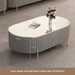 Modern Decorative Coffee Tables Luxury Decor Metal Minimalist Coffee Tables Unique Oval Stolik Kawowy Living Room Furniture - Image 7