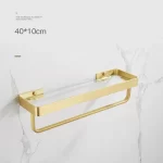 30-50CM Brushed Gold Glass Shelf  Aluminum Bathroom Storage Holder Bath Shower Shelf  Bathroom Shelf Mirror Wall Tray Towel Bar - Image 13