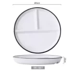 One Person Vegetable Plate Home Ceramic Cartoon Children's Divided Plate Three Panel Breakfast Plate with Separate Dishes - Image 5