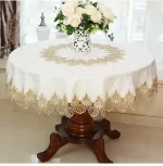 European Style Round Tablecloth, Elegant Lace Tablecloth, Dining Table Cloth, Kitchen Table Cover, Decorative Towel - Image 9