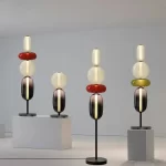 Italian Designer Creative Colored Glass LED Floor Light Living Room Bedroom Study table Lamps Indoor Lighting Decor Candy Lights