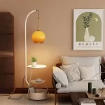 French Mid Century Floor Lamp with Side Table Sofa End Table Ambient Lighting Room Decoration Light Floor Lamp LED - Image 2