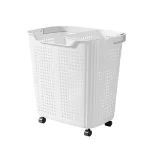 Laundry Hamper With Wheels And Lid Large Capacity Clothes Basket For Bathroom Storage Organizer For Family Kids Dorm Gift - Image 5