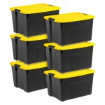 IRIS 20 Qt. Plastic Storage Bins with Lids, Stackable Storage Containers, Totes, 6 Pack - Image 10