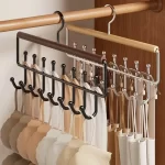 Hanger For Closet Organizer Wardrobe Organizer Clothes Hat And Bag Hook Metal Wall Mounted Coat Rack With 8 Storage Hooks - Image 3