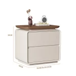 Simple Trendy Nightstand Luxury Storage Elegant Retro Nordic Stylish Fine Room Interior Table Chevet Bedroom Furniture - Image 2