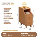 Bedside Cabinet Small Frame Household Bedroom Small Side Few Simple Bedside Storage Cabinet 20~ 30 Narrow Side Cabinet - Image 7