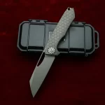 LEMIFSHE New Neutralizer  Titanium Handle Ceramic Bearing Pocket EDC Tool Kitchenware Hunt Camping 154CM Outdoor Folding Knife - Image 7