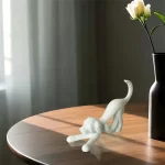 Abstract Ribbon Dog Sculpture Home Office Desk Shelf Tabletop Decor Modern Art Figurine Gift For Living Room Study -Unique - Image 5