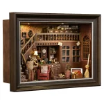 Book Nook Kit Secret Attic DIY 3D Wooden Puzzle Bookshelf Insert Dollhouse Model Bookend Building Home Decoration  Photo Frame - Image 7