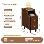 Bedside Cabinet Small Frame Household Bedroom Small Side Few Simple Bedside Storage Cabinet 20~ 30 Narrow Side Cabinet - Image 9