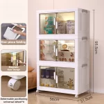 Bedroom Storage Box Clothing Cabinet Organizing Foldable Living Room Storage Cabinet Stationery Toy Organization Boxes Kitchen - Image 8