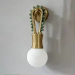French Retro Wall Lights Sconce Mid-Century Modern Designer Brass Bedroom Headboard Living Room Entrance Decorative Lamp