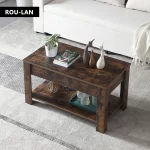 Small Modern Coffee Tables with Storage for Living Room Wood Lift Top Center Table Farmhouse - Image 2