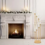 Floor Candelabra 8 Arms 54 Inch Tall Metal Candle Holders  for Table Candle Holder with Acrylic Lampshade - Image 2