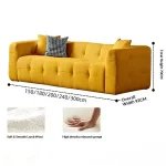 Any Size Custom Compressed Fabric Sofa Hand Tufted Design Integrated Sponge Roll Pack Shipping Multiple Color Living Room Bedroo - Image 16