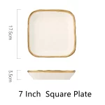 1pcs White Ceramic Plate Phnom Penh Tableware Salad Soup Bowl Food Dinner Dishes Wedding Decoration Dinnerware Household Kitchen - Image 11