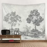 Tropical rainforest tapestry European style jungle wall hanging living room tapestry home wall decoration bed sheets picnic mats - Image 10