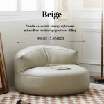 Lazy Sofas Living Room Single Sofa Modern Design Sofa for 1 Person Can Lie Down Beanbag Tatami Thickened Leather Home Furniture - Image 7