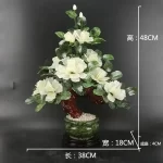 Creative Jade Simulation Peony Flower Ornaments Fake Flower Bonsai Living Room Decoration Table Decor Crafts Home Accessories - Image 7