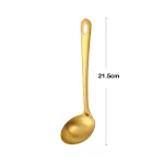 1Pcs Gold Stainless Steel Long Soup Spoon Cooking Utensils Kitchenware Skimmer Colander Frying Spatula Kitchen Accessories - Image 16