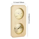 Wood Sauna Thermometer & Hygrometer Wall-Mounted Spa Accessory Mechanical No Battery Required - For Family Hotel Sauna Steam - Image 4