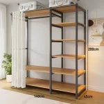 Modern Wardrobes Organizer Closet Storage Bedroom Coat Rack Floor Corner Household Metal Hanger Hat Rack Shelf Home Furniture - Image 36
