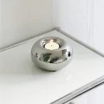 Ceramics Candle Holder Circular Silvery Candlestick Home Desktop Modern Simplicity Decor DIY Office Supplies Aromatherapy Gifts - Image 6