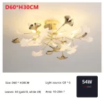 Luxury Living Room Ceiling Lamp Post-modern Designer Leaf Restaurant Bedroom Ceiling Lights Hotel Art LED Decor Lighting Fixture - Image 8