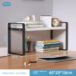 Shelf Desktop Storage  Bookshelf Student Desk Shelves Racks Office Computer Desk Tiered Cabinet Home Storage Holders Organizer - Image 15