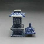 Chinese Blue and White Porcelain Layered Tower Vases Antique Imitation Old 8.4 inch Home Decoration Retro Ornaments - Image 6