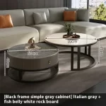 Round Unique Coffee Tables Waterproof Modern Simple Metal Coffee Tables Aesthetic Organizer Muebles De La Sala Home Decoration - Image 27