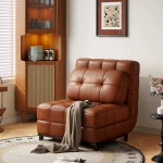 Modern Luxury Living Room Sofas Upholstered Leather Comfortable Foldable Sofa Bed Ergonomic Design Canapé Convertible Furniture